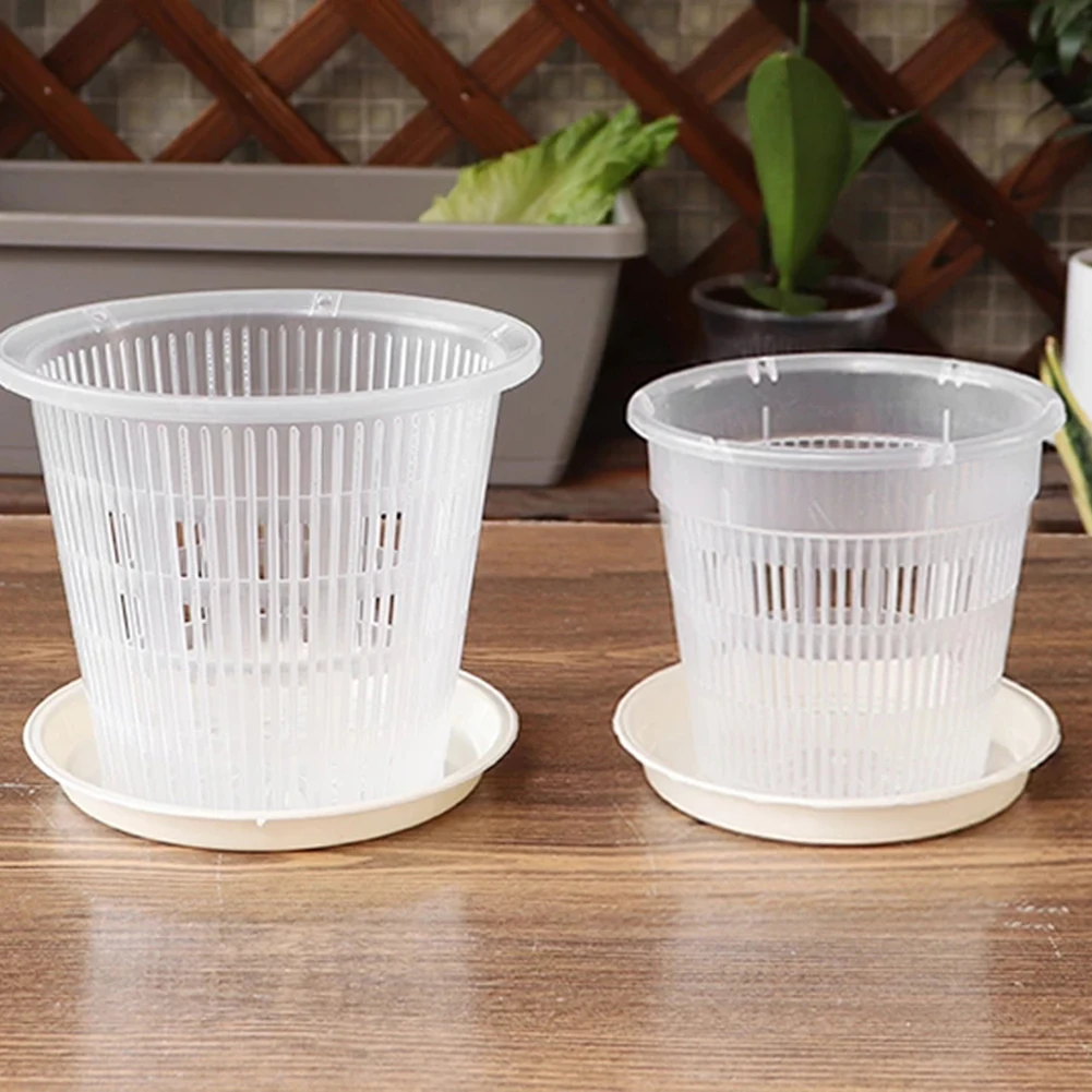 

1pc Transparent Root-Controlled Orchid Planting Pot With Stomata Plastic Planting Flower Pot For Home Garden Decoraton