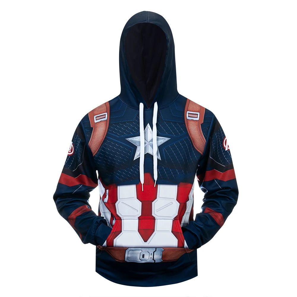

Marvel Hero Captain America New Cosplay Hoodie 3D Print Jogger pullover Jack Men Sweatshirt Casual Hoodies Men Women Streetwear