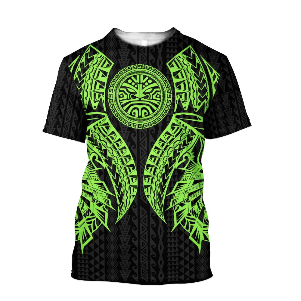 

Футболка мужская с коротким рукавом, полинезийская одежда с 3D принтом племя Харадзюку, Уникальный индивидуальный подарок, забавная летняя ...