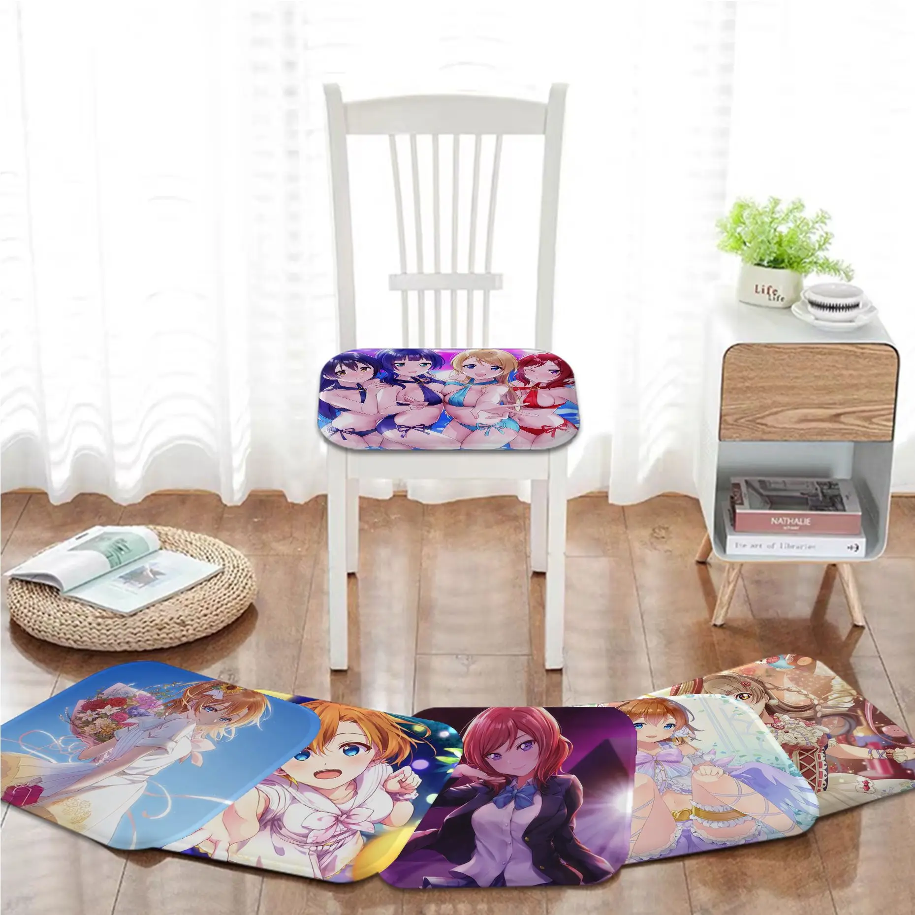 

Love Live! Коврик для сиденья школы Idol Project, домашняя Подушка, мягкий плюшевый коврик для стула, зимние офисные барные подушки, домашний декор