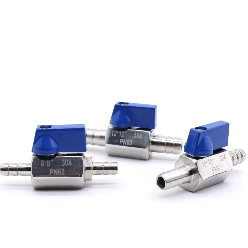 Мини шаровой кран из нержавеющей стали 304 с ручкой 1 / 8 4 3 2 до 7 мм 10 12 |