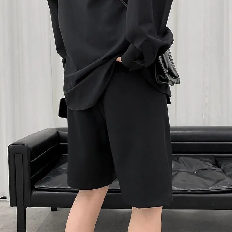 Spring Summer Men Clothing Suits Pants Korea Streetwear Casual Women Straight Half Pants For Teenager Loose Shorts For Men
