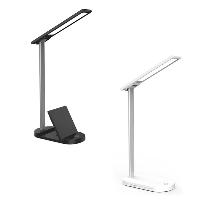 

Desk Lamp, LED Desk Lamp With USB Charging Port, Wireless Charger, Desk Lights For Home Office, Eye-Caring