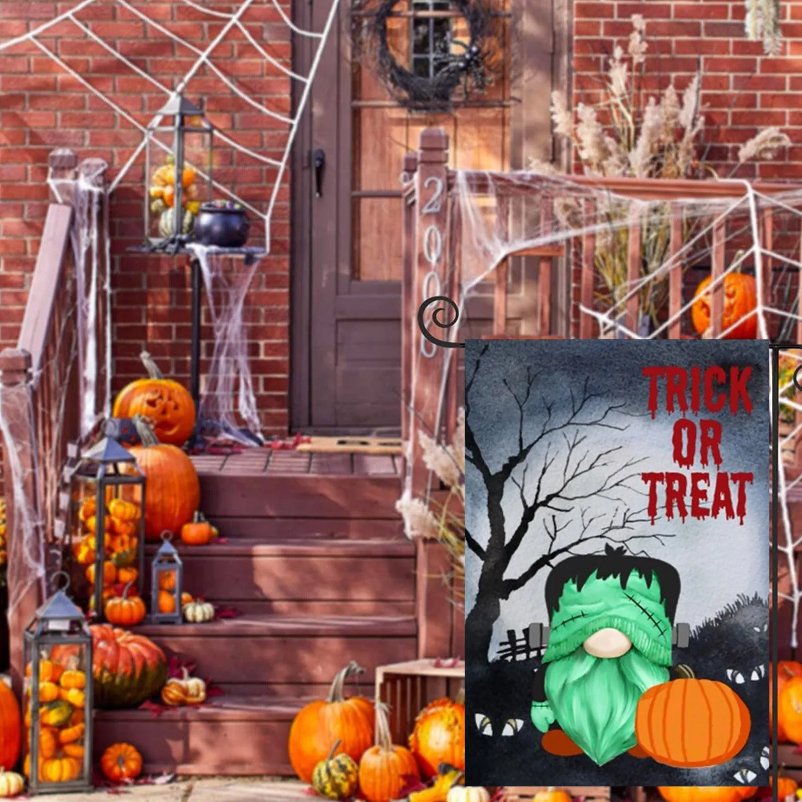 

Хэллоуин Тыква ужас праздничный баннер праздничный Декор Двор Декор садовый баннер Счастливого Рождества баннер с подсветкой