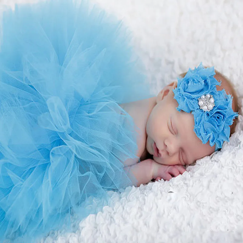 

Реквизит для фотосъемки новорожденных Костюм для новорожденных наряд принцессы детская юбка-пачка повязка на голову Детская фотография Реквизит детская юбка LA986711