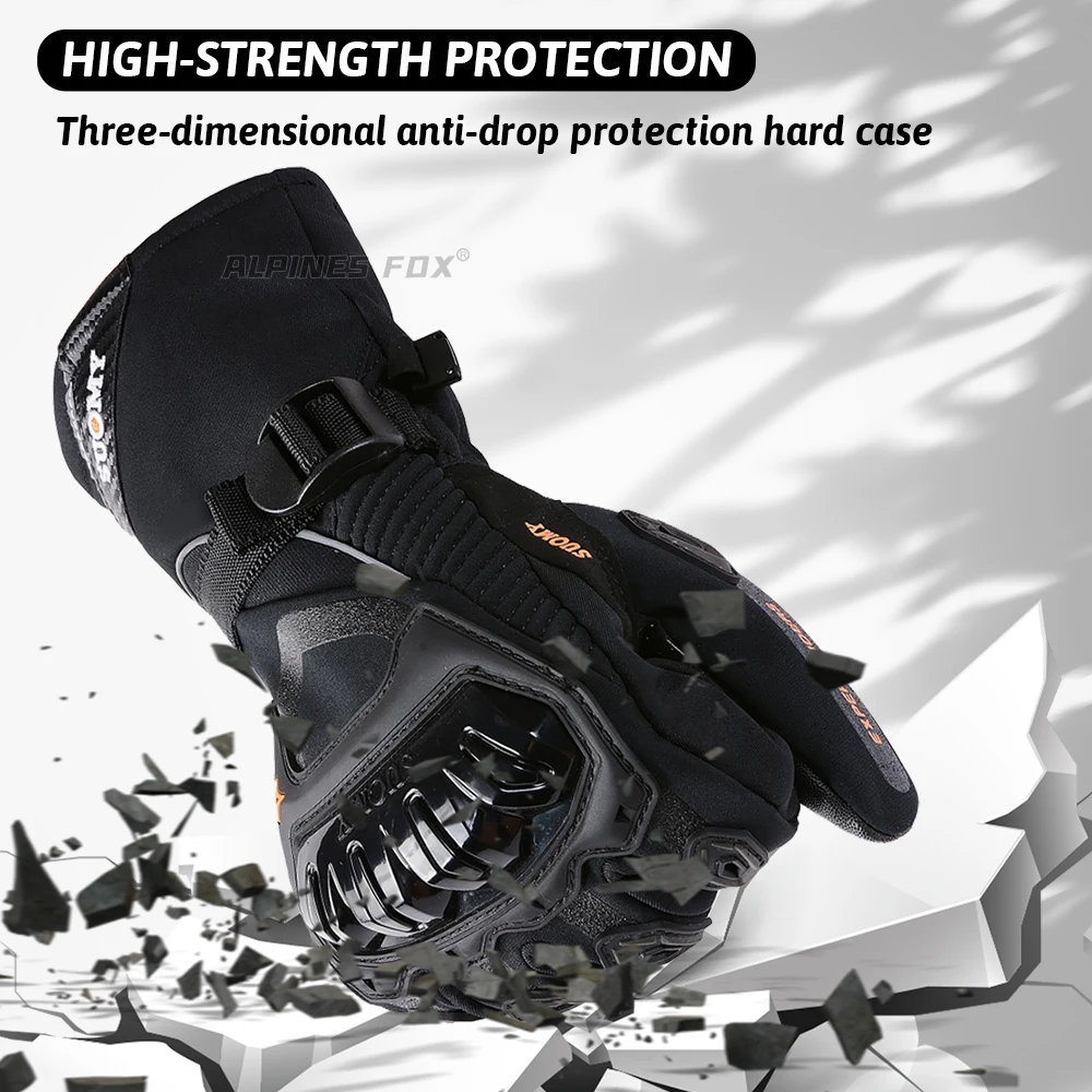 Зимние теплые Мотоциклетные Перчатки SUOMY 100% водонепроницаемые ветрозащитные