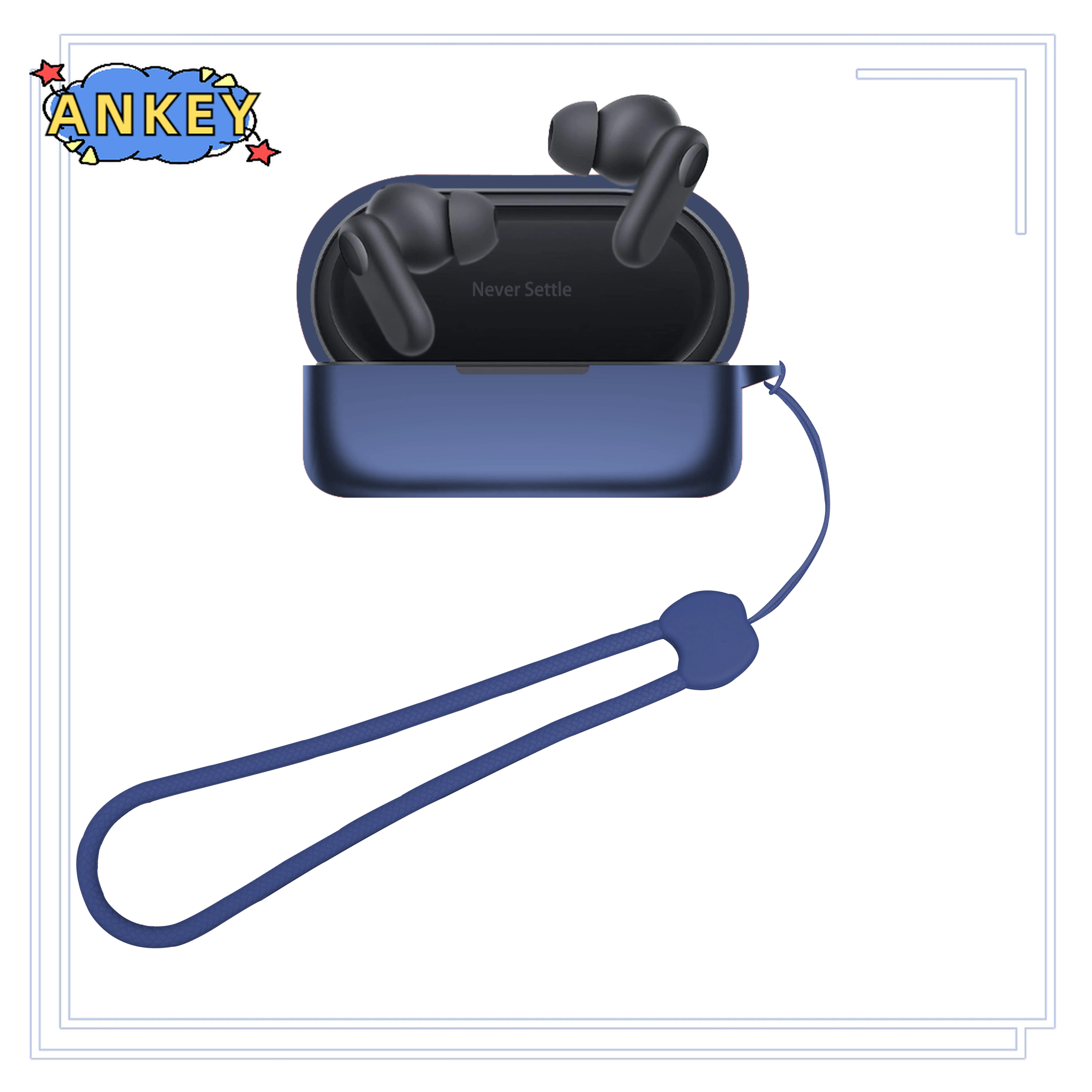 Мягкие силиконовые беспроводные наушники-вкладыши Bluetooth с защитой от падения для