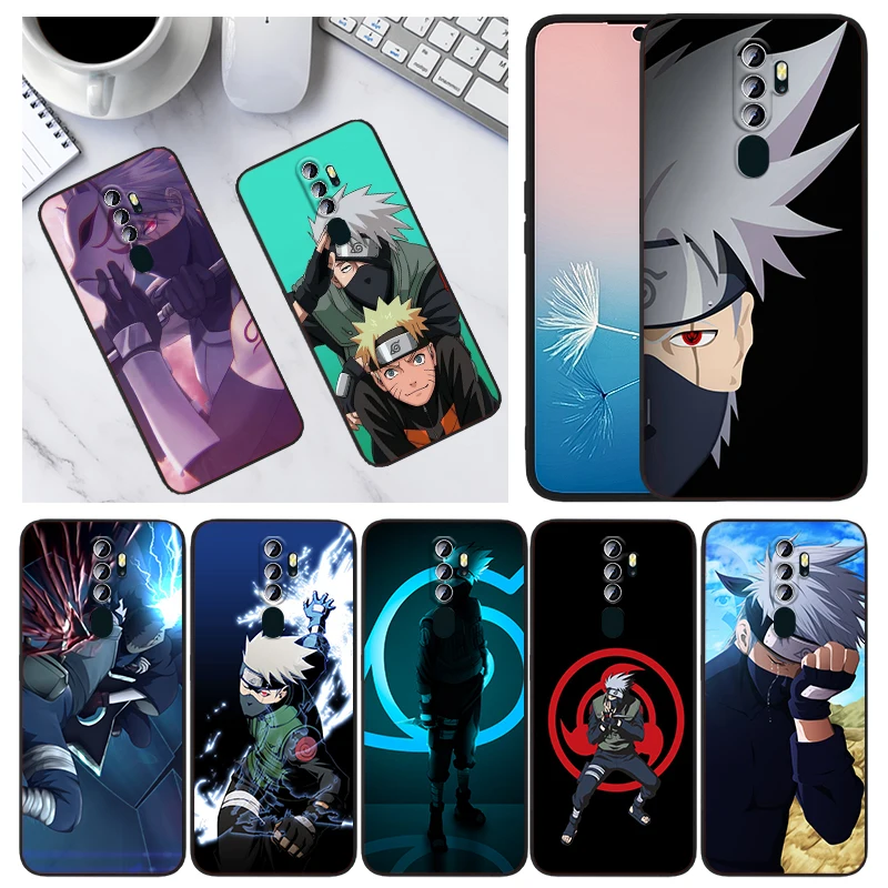 

Cartoon Naruto Kakashi For OPPO A94 A93 A74 A73 A72 A53S A53 A55 A31 A16K A12E A1K A12 A11 A9 A5 2020 Black Phone Case Capa