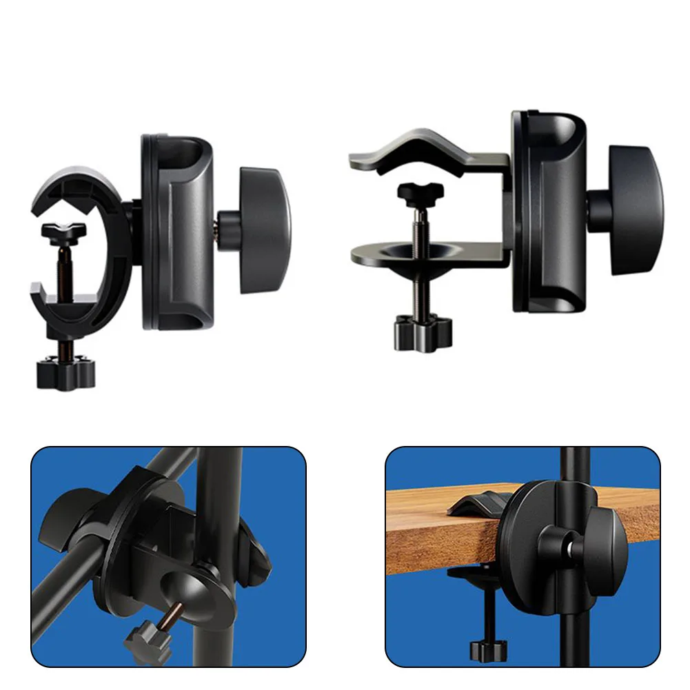

Universal Bracket Clamp LED Lamp Accessories DIY Fixed Screw Metal Plastic Desk Lamp Holder Clip For Broadcast Mic Stand Clamp