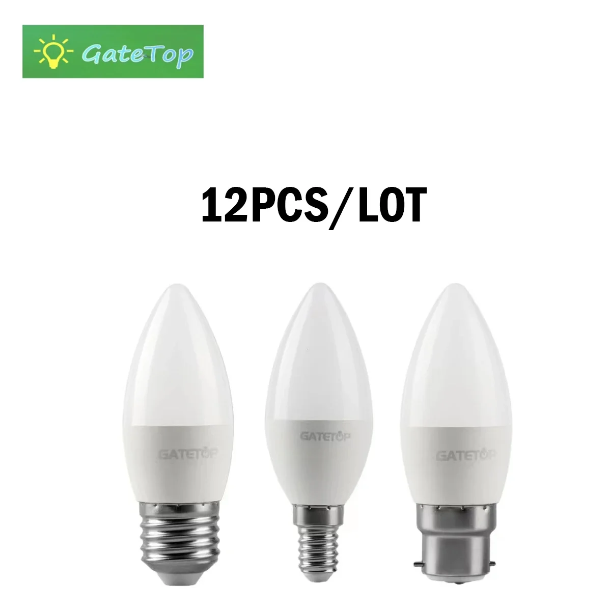 12 шт. 220 В светодиодная лампа C37 3W-7W E27 B22 E14 теплый белый день холодный для украшения