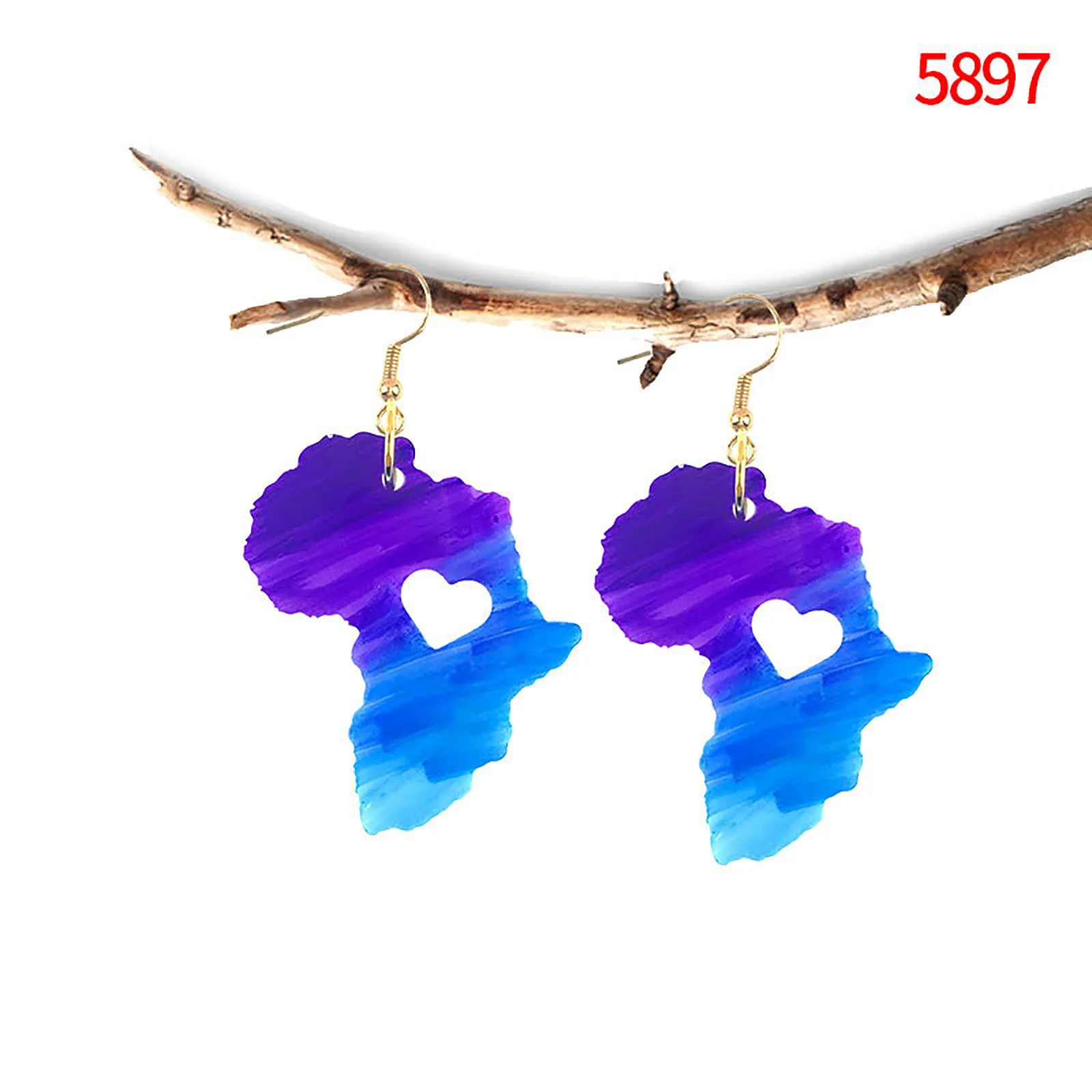 

DIY African Love Epoxy Earring Mold Decorative Pendant Ornament Mirror Silicone Mould