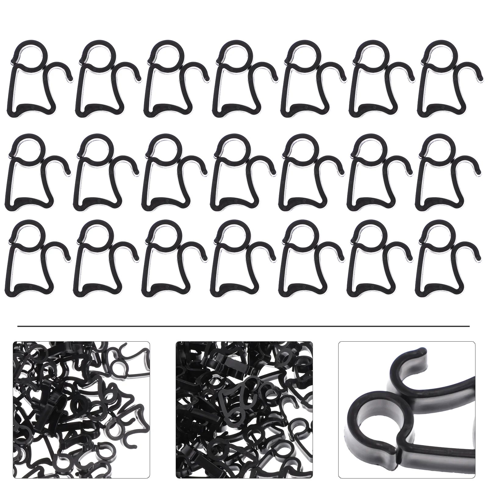 

Christmas Tree Decorating Hangers Lights String Hook Black Plastic Weatherproof