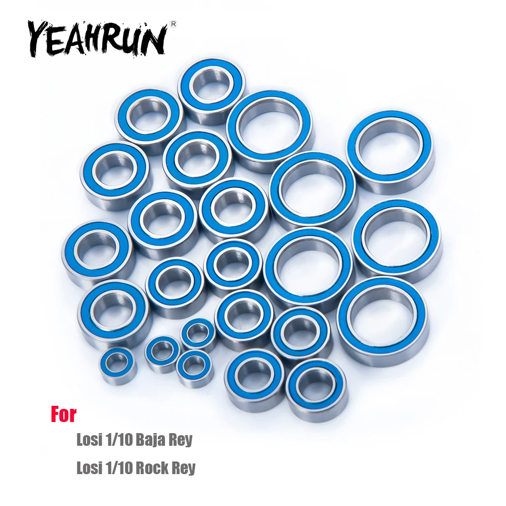 

Резиновый Герметичный полный комплект металлических подшипников YEAHRUN для Losi 1/10 Baja Rock Rey, обновленные детали для радиоуправляемых моделей ав...