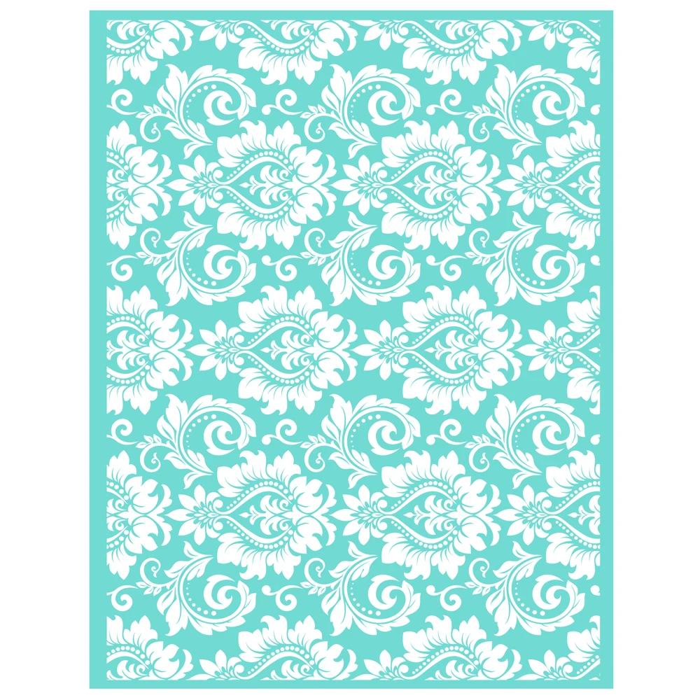 

Трафареты для Шелкового экрана с узором, многоразовый набор для трафаретной печати для печати глины, зеркальные штампы, изготовление ювели...