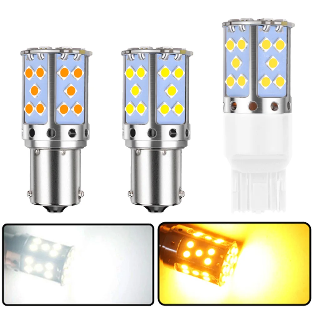 

1pcs Auto Turn Signal Light 3030 35SMD LED Reverse Brake Bulb Canbus T20 W21W Led Car License Plate Lights Car Turn Signal Light