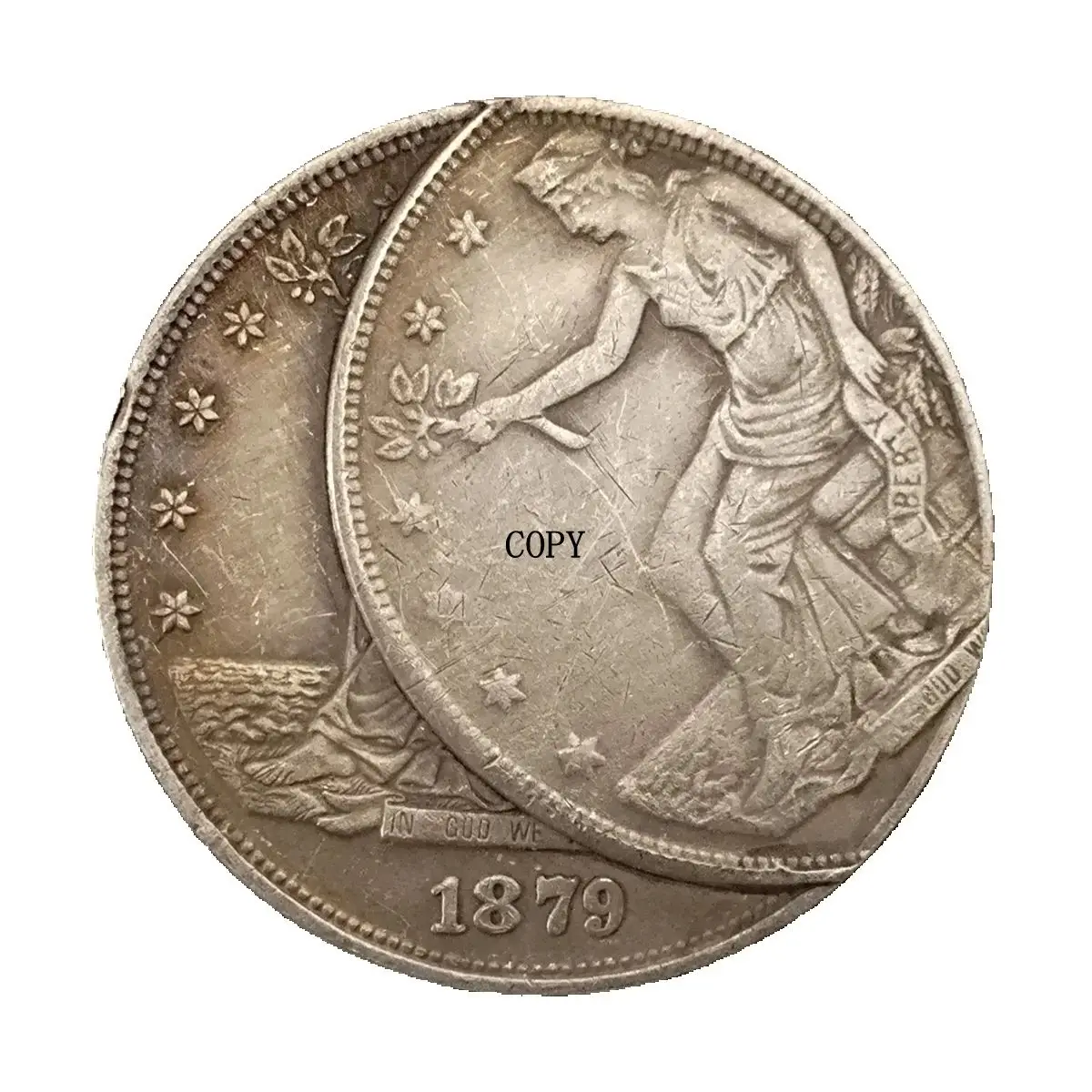 

Серебряная копия монеты США 1880-1899 с двойной штампованной ошибкой