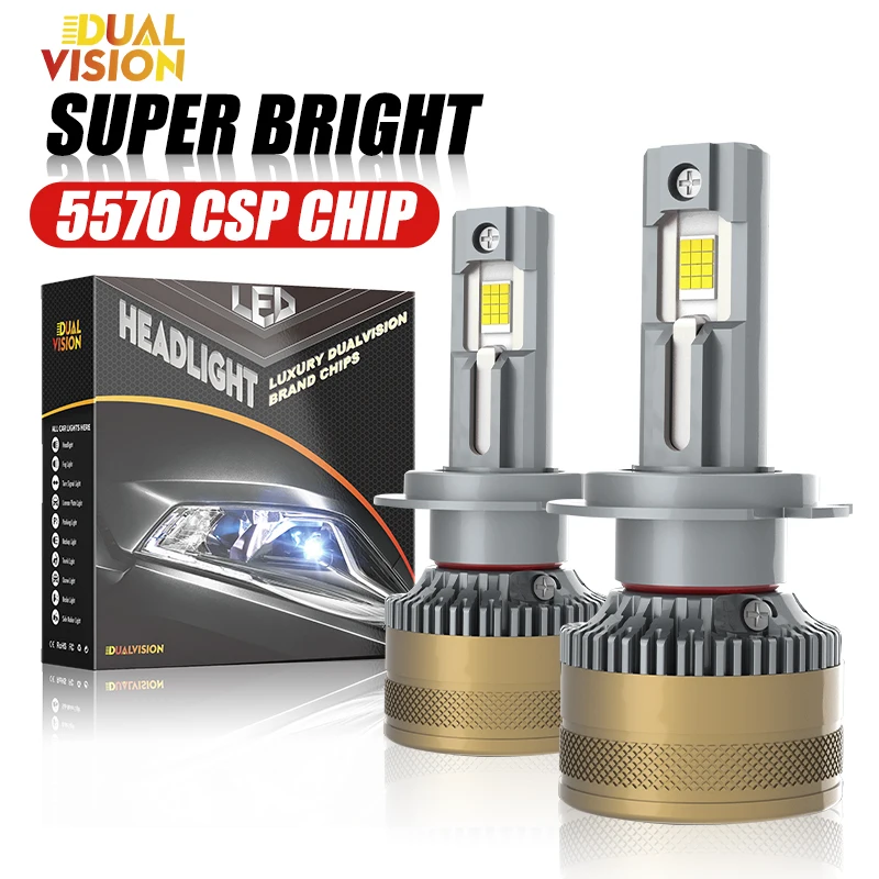 Комплект Автомобильных Фар Dualvision LED H7 Canbus — 6000K Яркие Белые Лампы