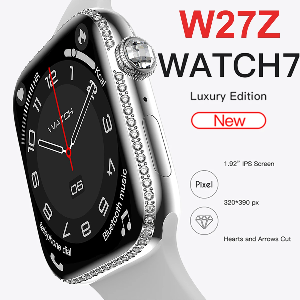 

Роскошные Смарт-часы W27Z 1,9 дюйма Dail Call Ip68 Водонепроницаемый фитнес-трекер спортивные модные часы Serie7 7 Смарт-часы для мужчин и женщин