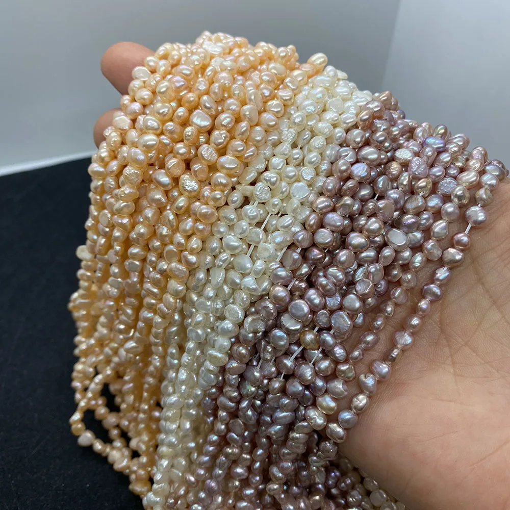 

Natural Freshwater Pearl Beads Grade A 4-7mm Irregular Punch Loose Beads for Jewelry Making DIY Bracelet Necklace Earrings Bead