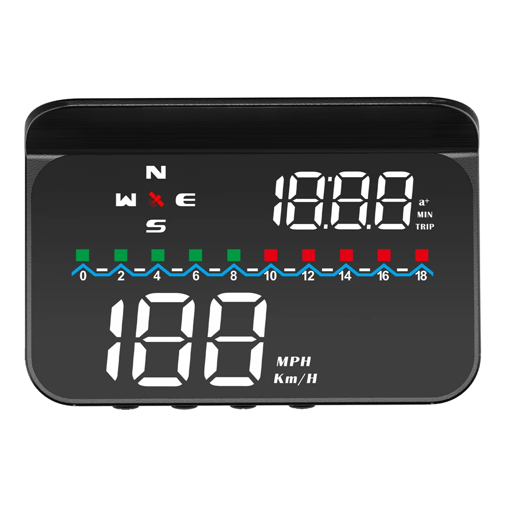 

For All Car M19 GPS HUD Car Head Up Display Digital Speedometer with Over Speeding Driving Fatigue Alarm