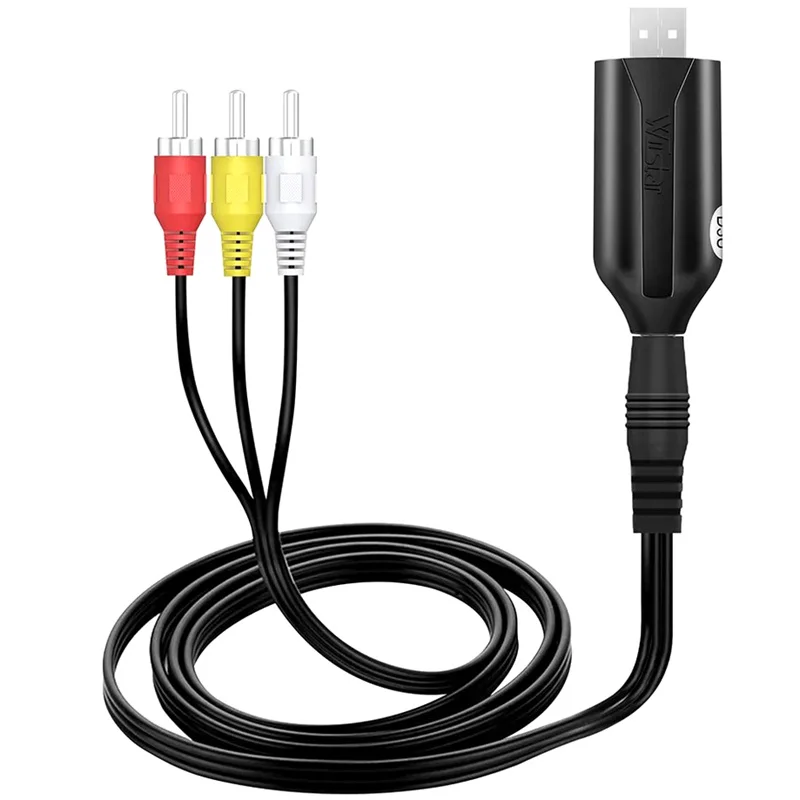 USB 2.0 Легко крышка Карта видеозахвата AV 3RCA VHS Аналоговый в цифровой для ТВ DVD