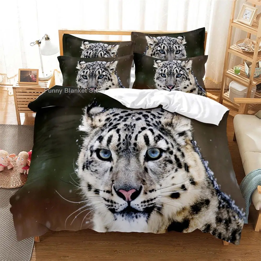 

Tiger Fashion Bedding Set 2/3pcs 3D Digital Printing Duvet Cover Sets 1 Quilt Cover + 1/2 Pillowcases US/EU/AU Size