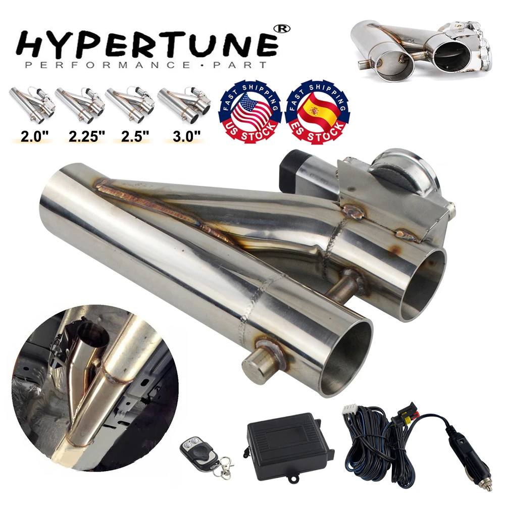 

Universal STAINLESS STEEL 304 2.5" /3.0" Electric Exhaust Downpipe Cutout E-Cut Out Dual-Valve Remote Wireless HT-EMP86/87