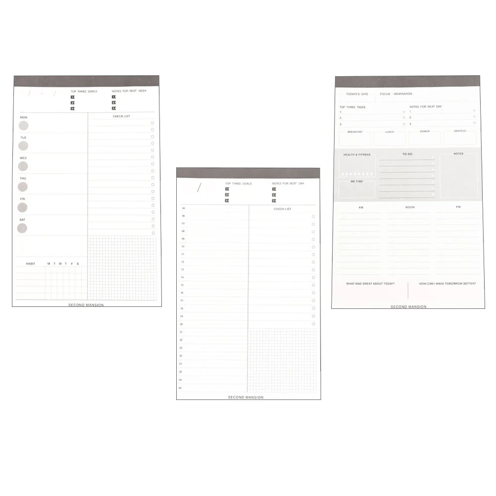 

Planner Notepad Weekly Schedule List Daily Plan Grocery Time Sheet Planning Calendar Stationery Tearable Note Pads Meal Paper Do