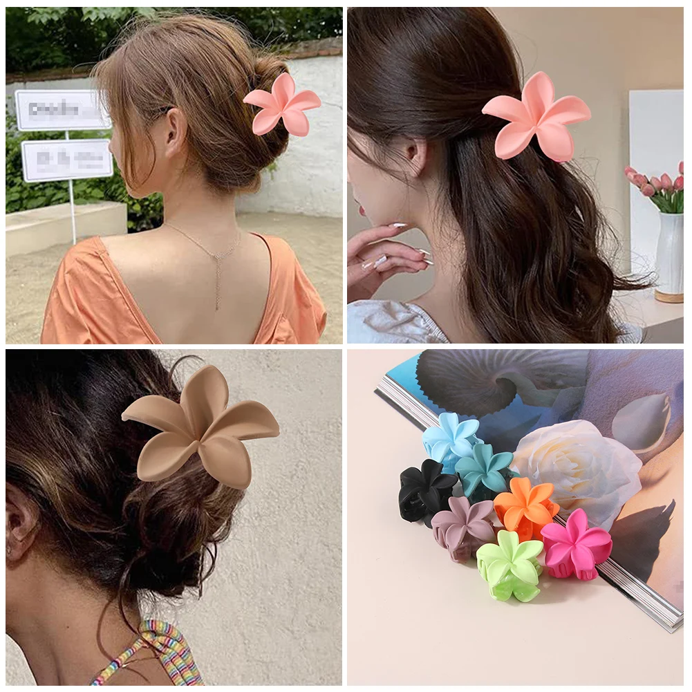 

Korea Flower Shape Hair Claw Clips For Women Girls Barrette Crab Hair Claws Ponytail Hairpins Bath Barrette Headwear Accessories