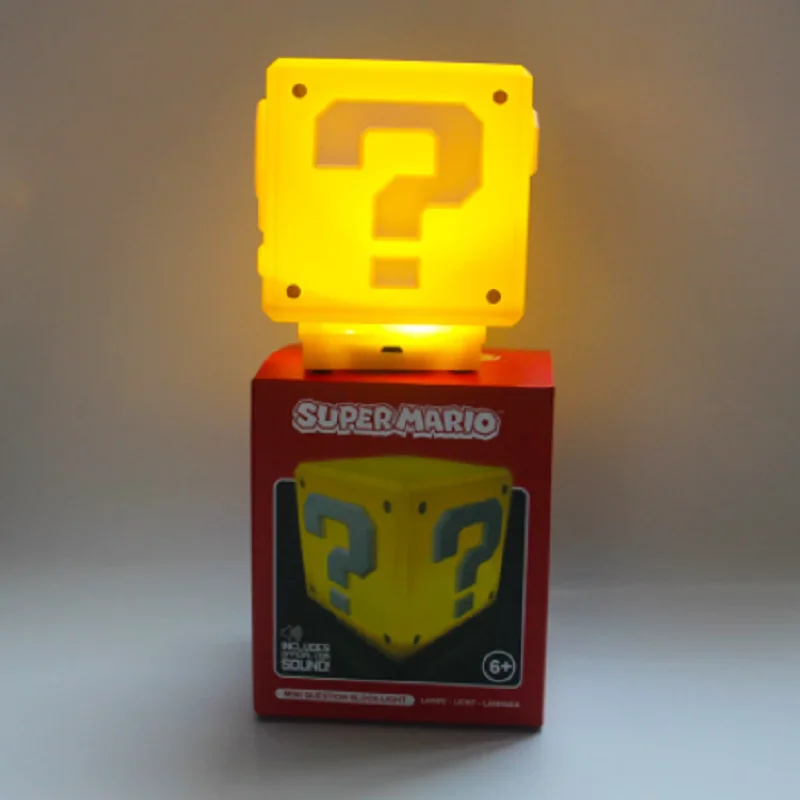 

Светодиодсветильник Ночная лампа в виде кубика Марио, заряжаемый звуковой знак, лампа для украшения дома, подарок для мальчика, игрушка для ...