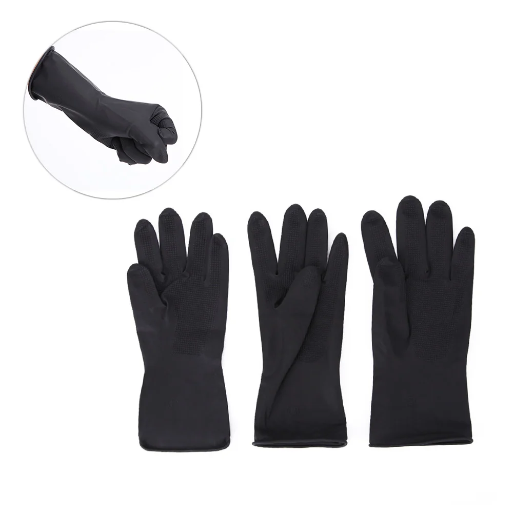 

3 Pairs Waterproof Latex Black Washing for Kitchen Cleaning