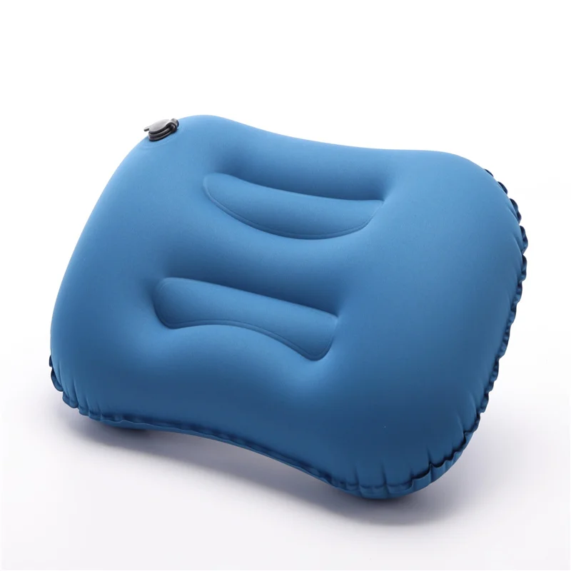 Portable Inflatable Pillow Camping Equipment Compressible Folding Air Cushion Outdoor Protective Tourism Sleeping Gear