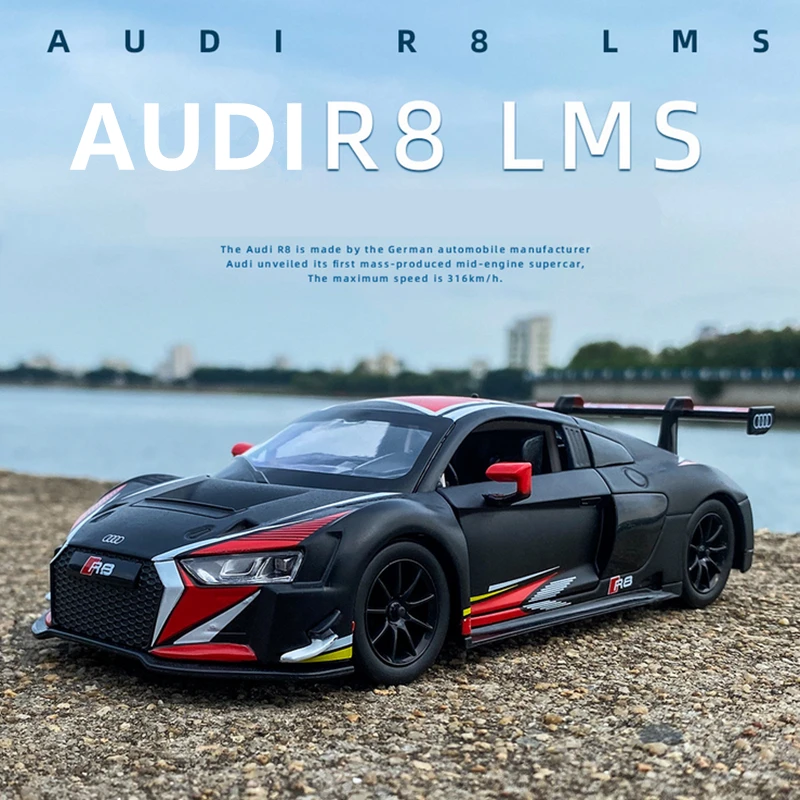 

Nicce 1:24 Le Mans AUDI R8 Alloy Racing Car Model Diecasts Metal Toy Sports Car Model Sound Light Collection Childrens Toy F296