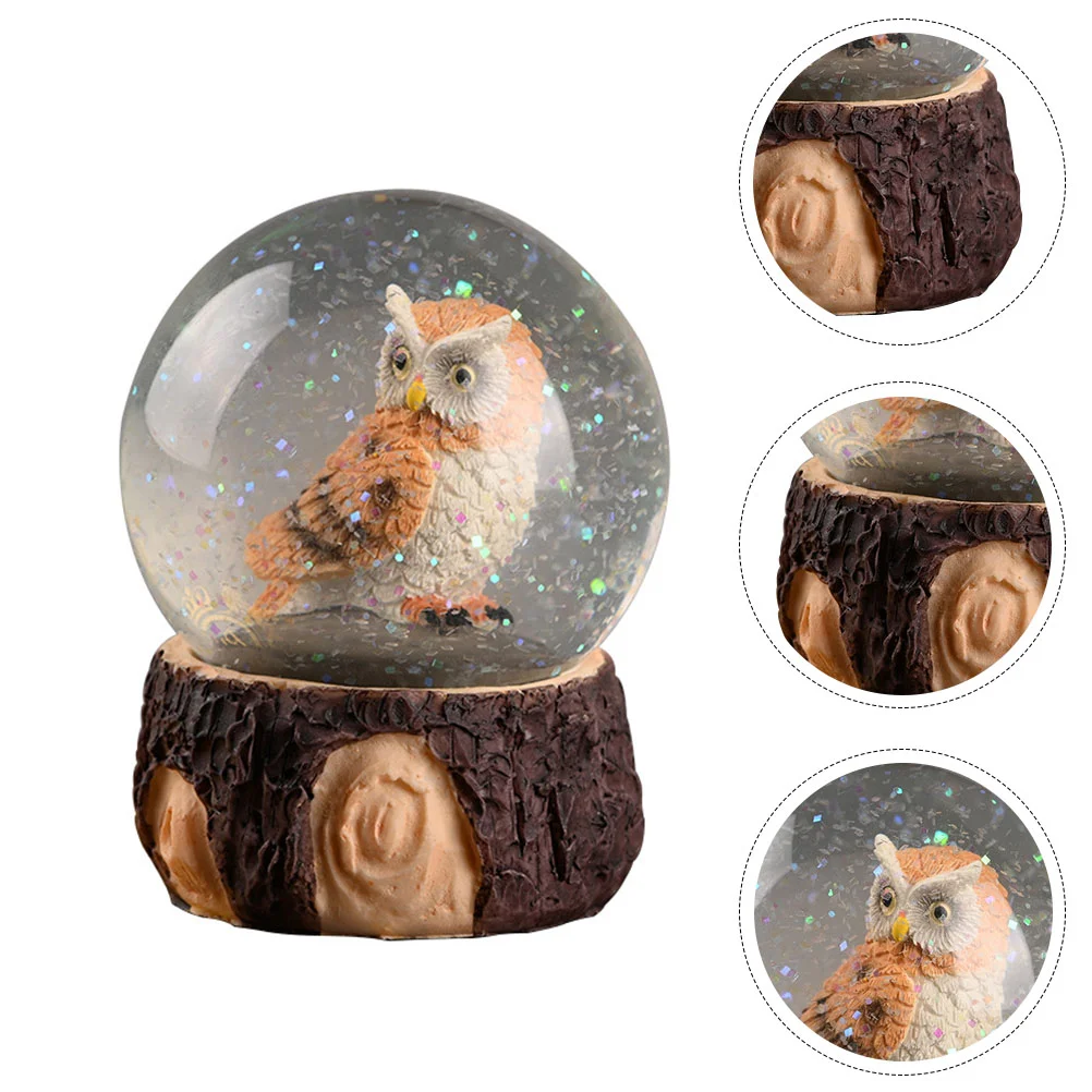 

1PC Crystal Ball Adornment Creative Nordic Owl Crystal Ball Decor (Random Style)