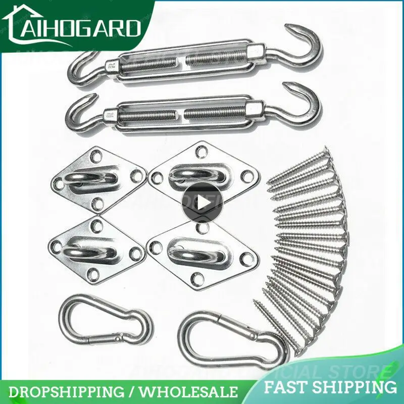 

Stainless Steel Sun Shade Sail Hardware Kit Anti-Rust Garden Outdoor Patio Lawn Shade Sail Canopy Installation Accessories