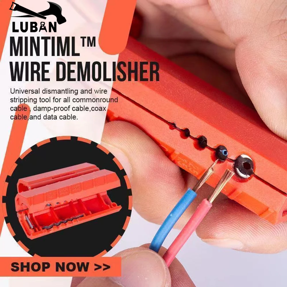 

Удобный многофункциональный инструмент для зачистки проводов, поворотный коаксиальный кабель, карманный инструмент в виде ручки, красная ...