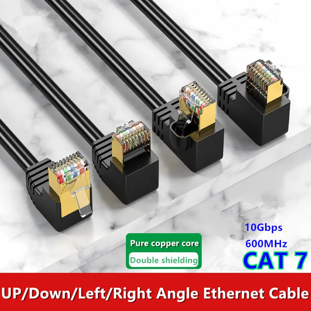 

7221 NO.2Ethernet Kabel Rj 45 Cat7 Lan Kabel Sftp RJ45 Netwerk Kabel Voor Cat6 Compatibel Patch Cord Haakse Voor Router kat 7