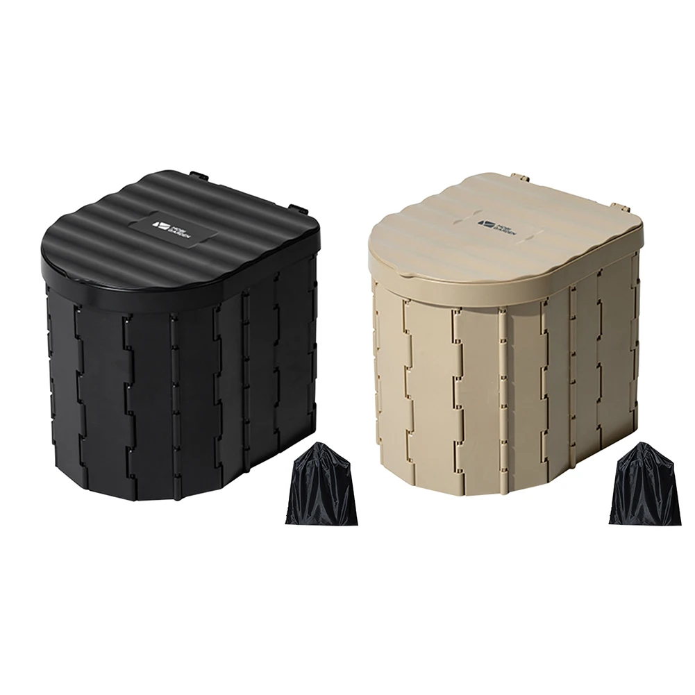 

Movable Toilet Portable Multifunction Bedpan Reusable Trash Can Accessories for Tour Emergency Self-driving Travel