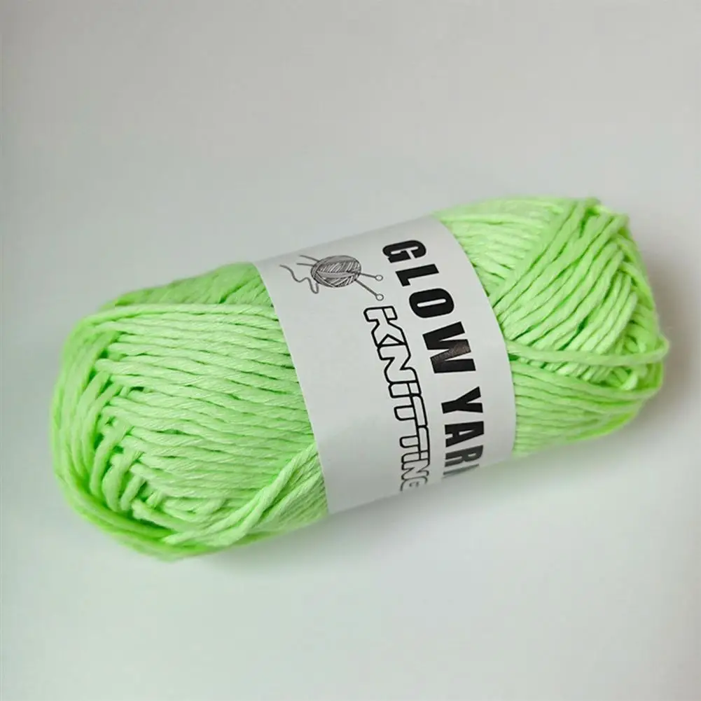 Great Knitting Yarn Glow in The Dark Lightweight Household Hand-woven Crochet Yarn  Luminous Yarn    Luminous Yarn 1 Roll images - 6