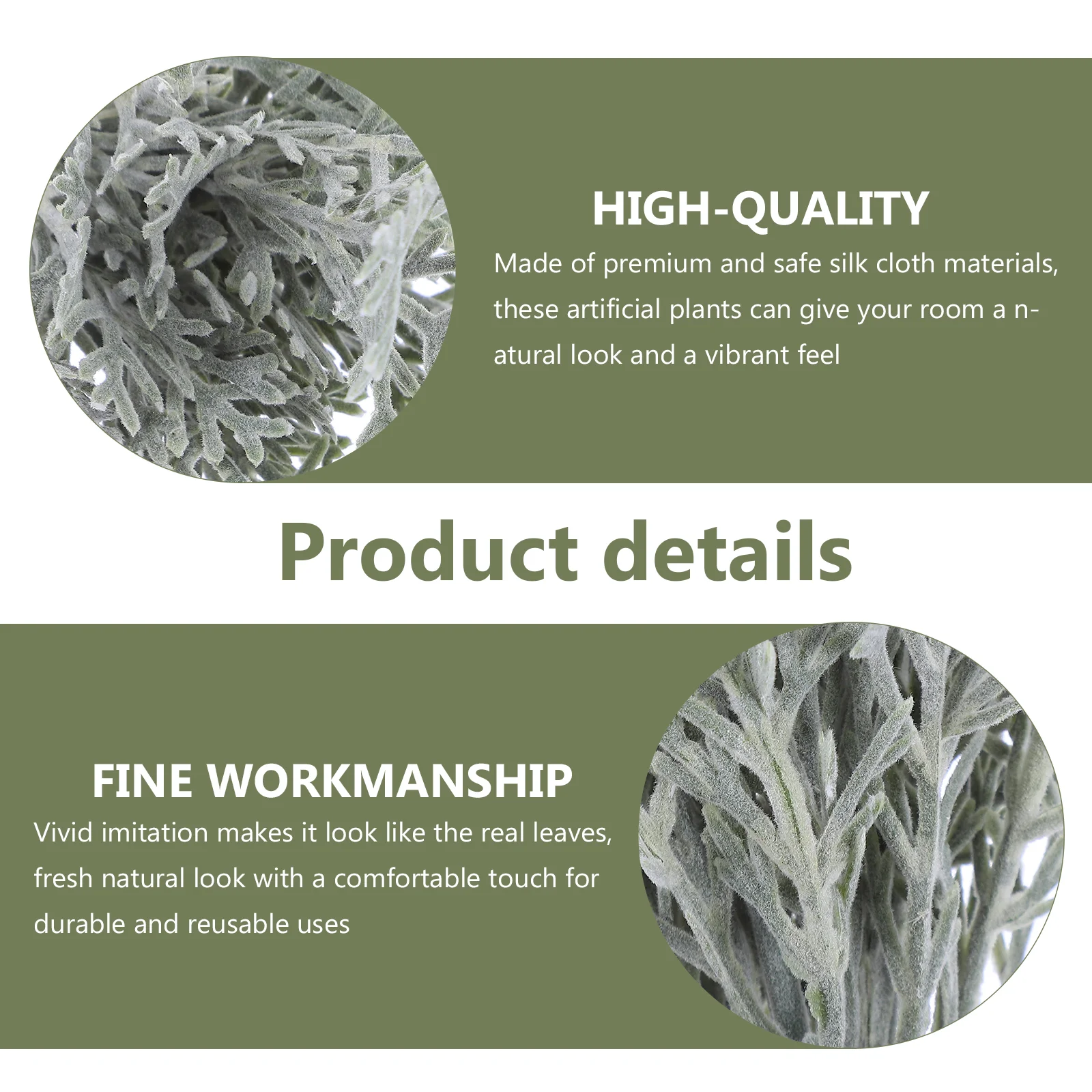 3 шт. искусственные стебли растений серебряный лист хризантема искусственный