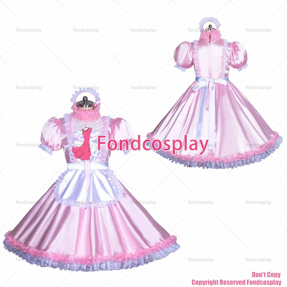 

Сексуальная одежда для взрослых с крестом fondcosplay, Короткое атласное платье с замком, французское, розовое, униформа для костюма CD/TV[G3945]