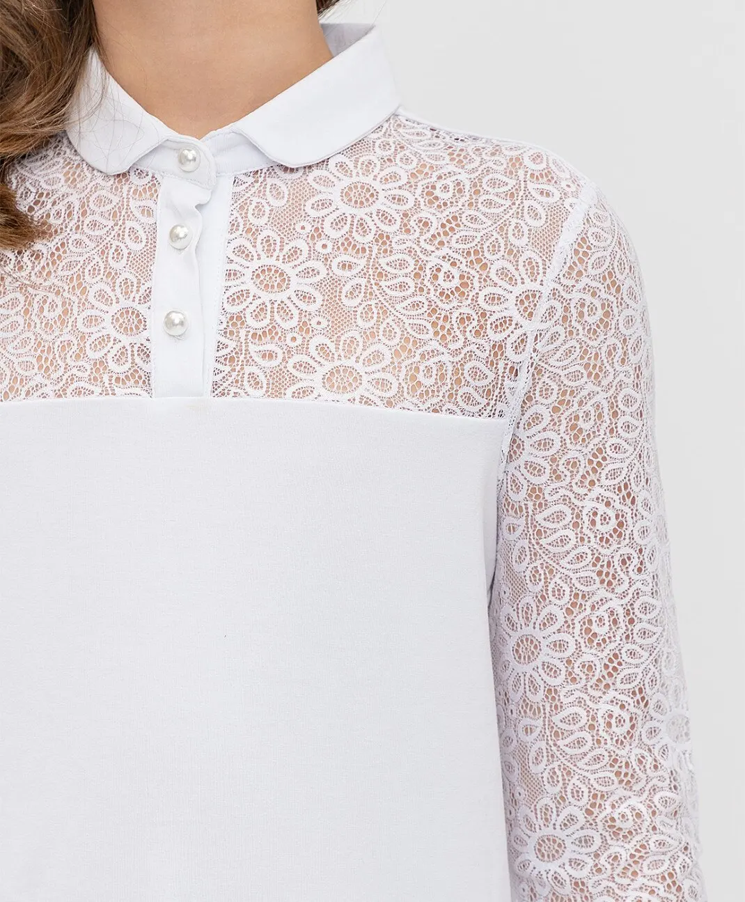 Блузка белая Button Blue |