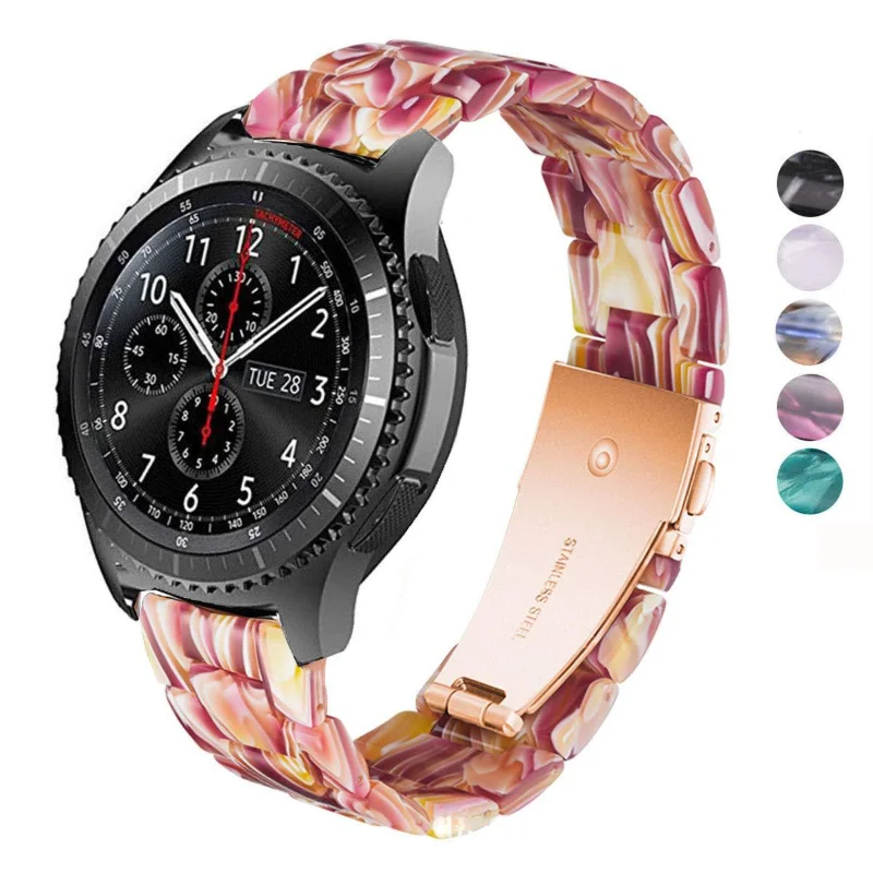 

20mm 22mm Resin Watchband for Samsung Galaxy Watch 5/4 40mm 44mm Active 2 Huawei Watch 3/GT3 Bracelet Band for Amazfit GTR/GTS