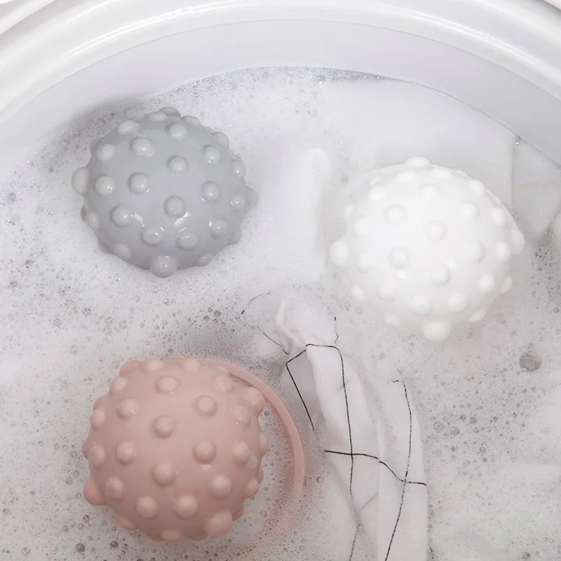 

Reusable Washing Machine Float Filter Mesh Bag Hair Removal Bathroom Cleaning Clothes Washing Ball Thorn Spherical Light Color