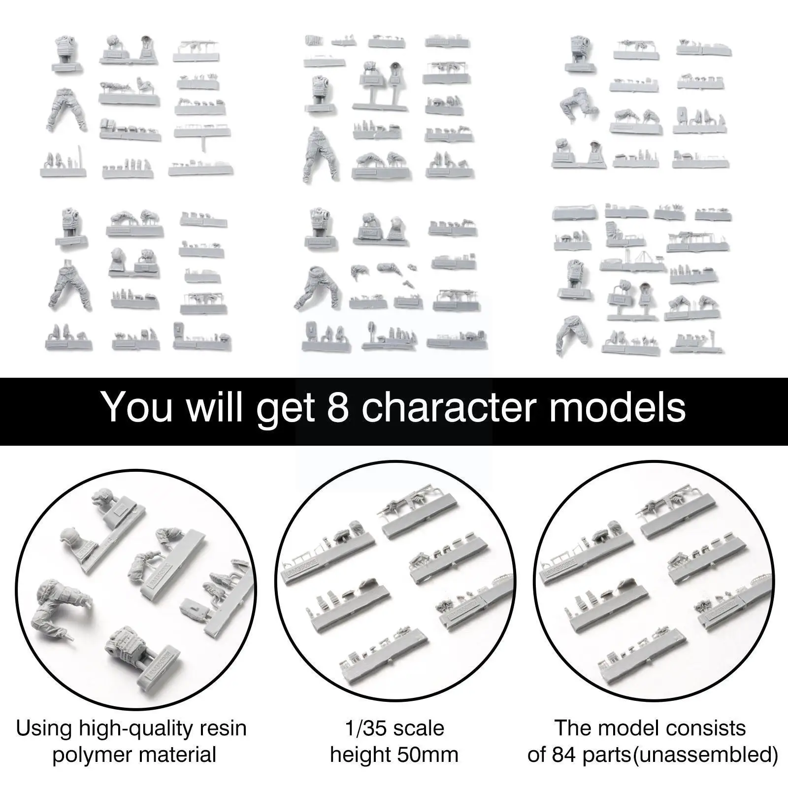 

1/35 Resin Model Kits Diy Figure Resin Soldier Self-assembled A-887 W8k1