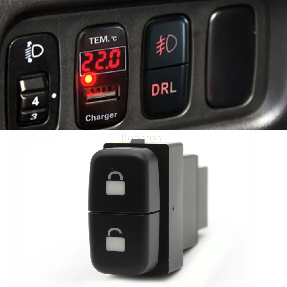 

Автомобильный светодиодный светильник с двойным ключом, центральный дверной замок, кнопка разблокировки, переключатель с проводом для Mitsubishi Lancer EX Pajero V73 V93 V97