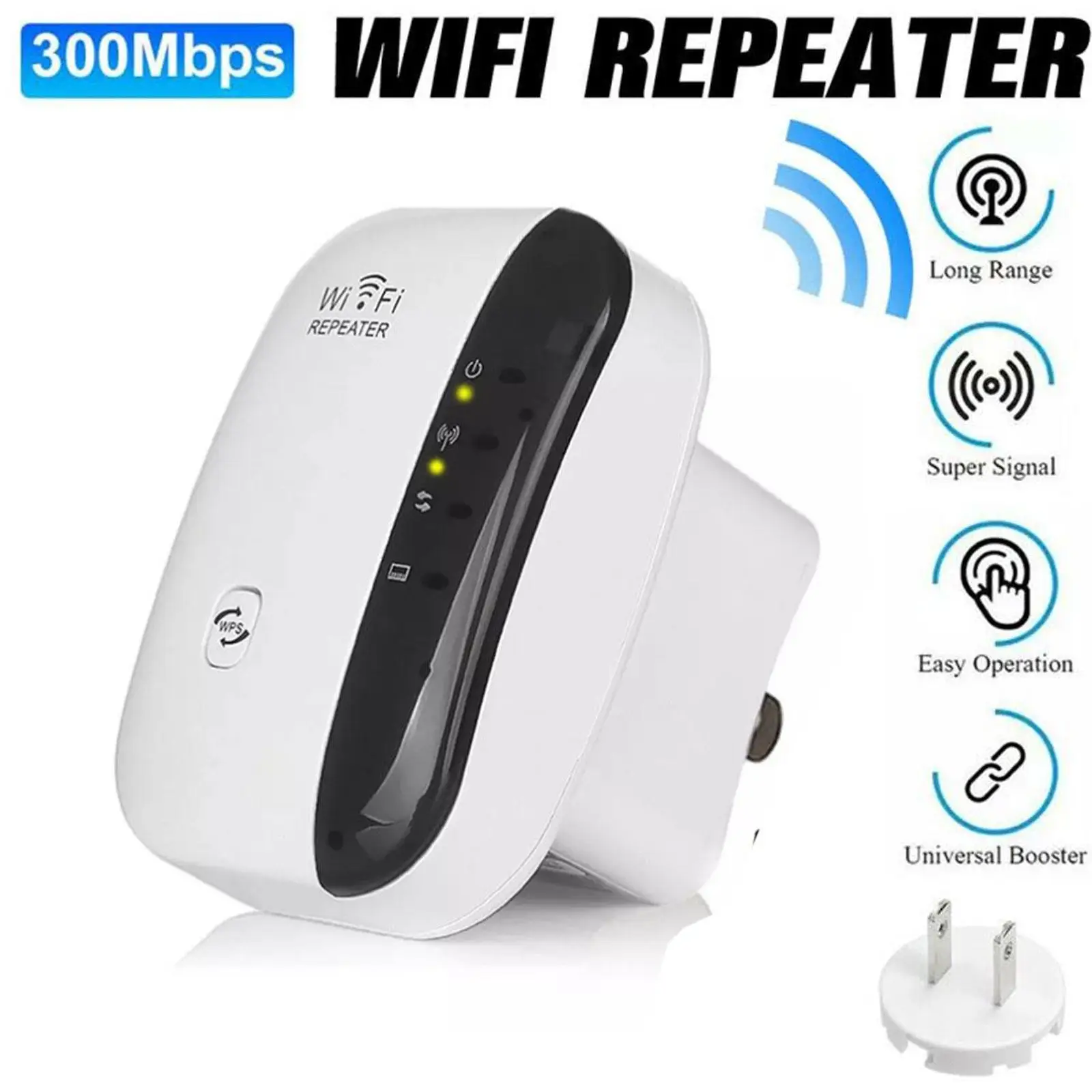 WiFi ретранслятор усилитель сигнала Дубликатор беспроводной расширитель 300Mbps WIFI