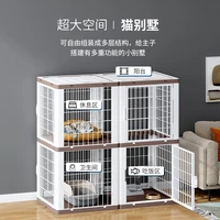 cat house cage big dog outdoor villa rat carrier pet luxury super space 3 door leak proof pan metal household indoor home