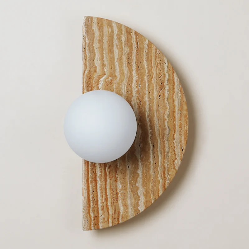 Винтажный женский декоративный настенный светильник из натурального камня