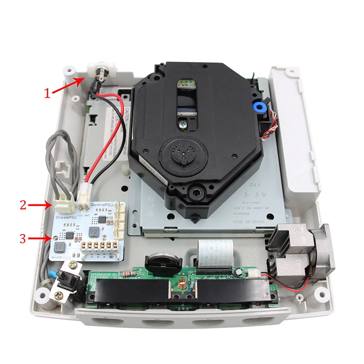 Плата питания Rev2.0 Dream PSU 12 В для игровой консоли SEGA DreamCast запасные части A